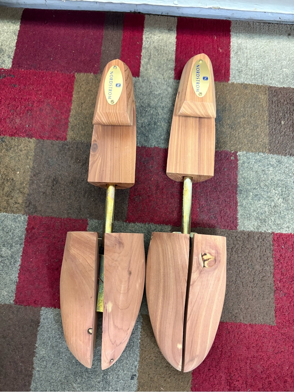 Nordstrom Cedar Shoe Trees in Natural Wood and Brass